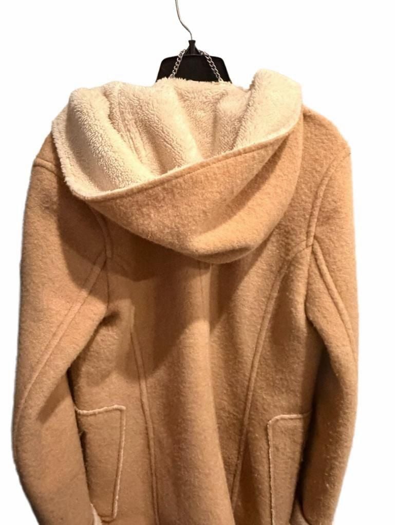 BCBGeneration Tan Sherpa Lined Hooded Coat Size M 3