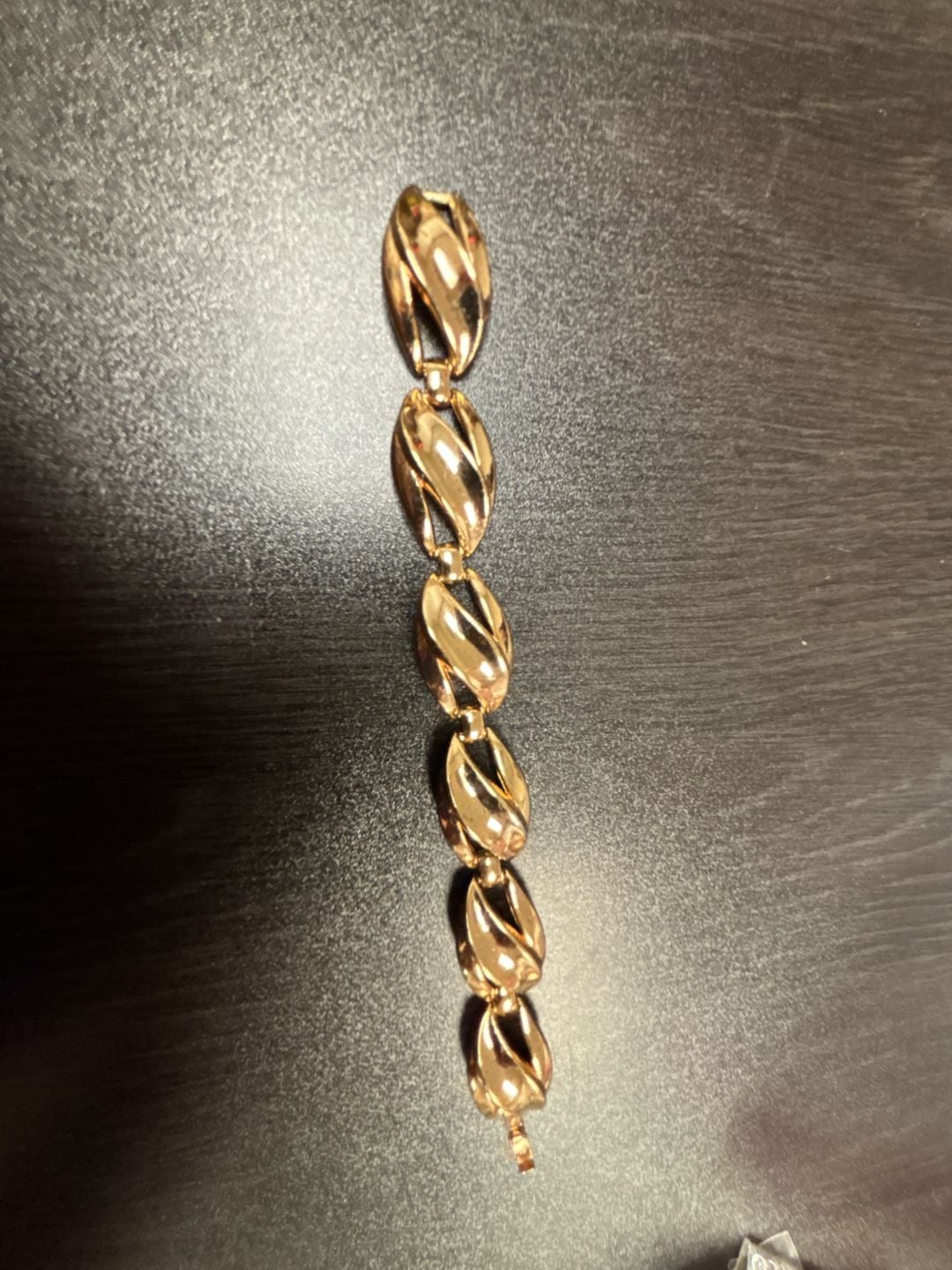 Trifari Patent Pending Gold Tone Link Bracelet 2