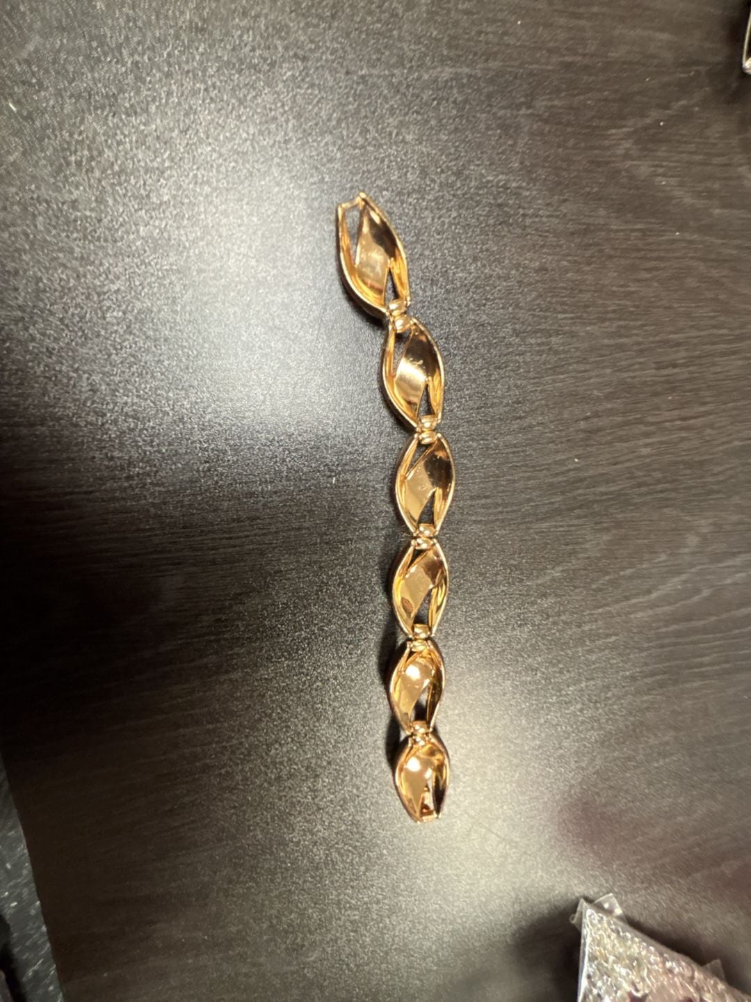 Trifari Patent Pending Gold Tone Link Bracelet 3