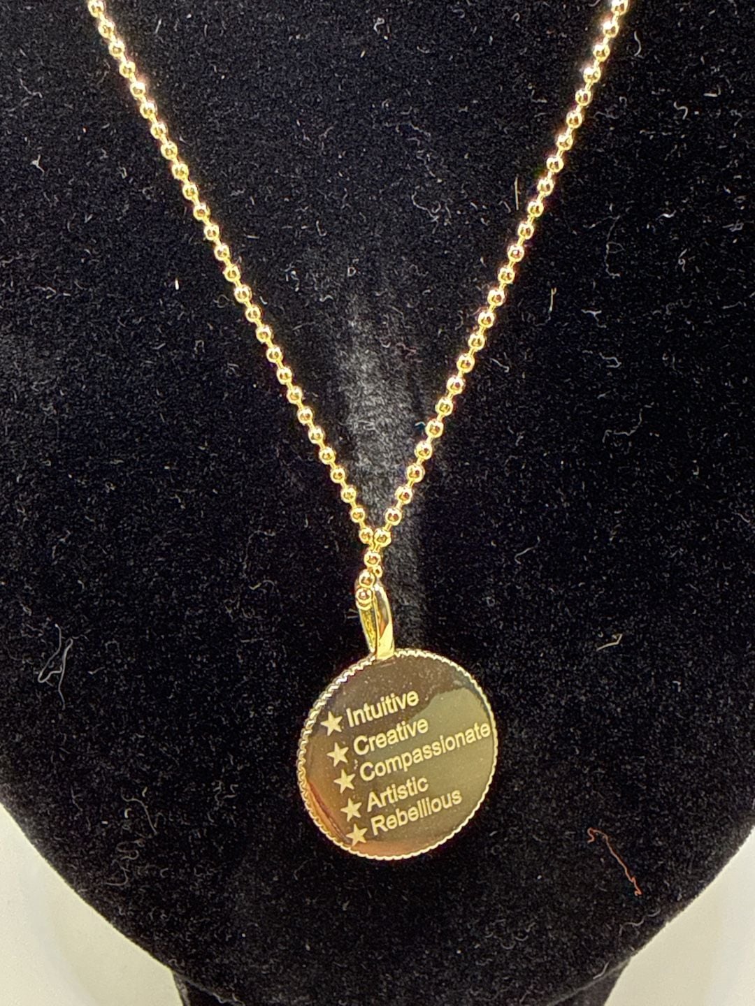 Melinda Maria Coin Pendant Necklace Gold-Tone Ball Chain 6