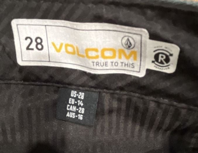 Volcom Frickin Chino Short Youth Size 28 Gray Chino Stretch Flat Front Skater Casual 6
