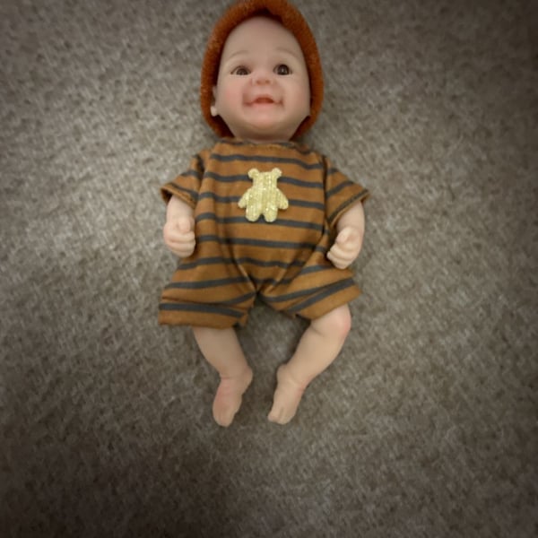 Abenduot Lifelike Baby Doll Size 6-Inch Silicone Reborn Boy Doll