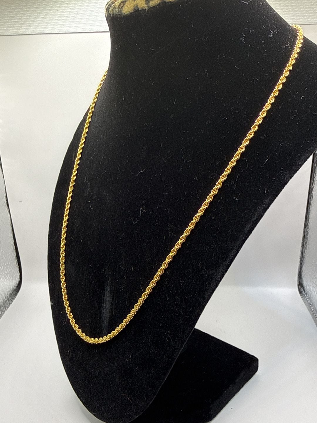 Gold Tone Rope Chain Necklace 21 Inch 3