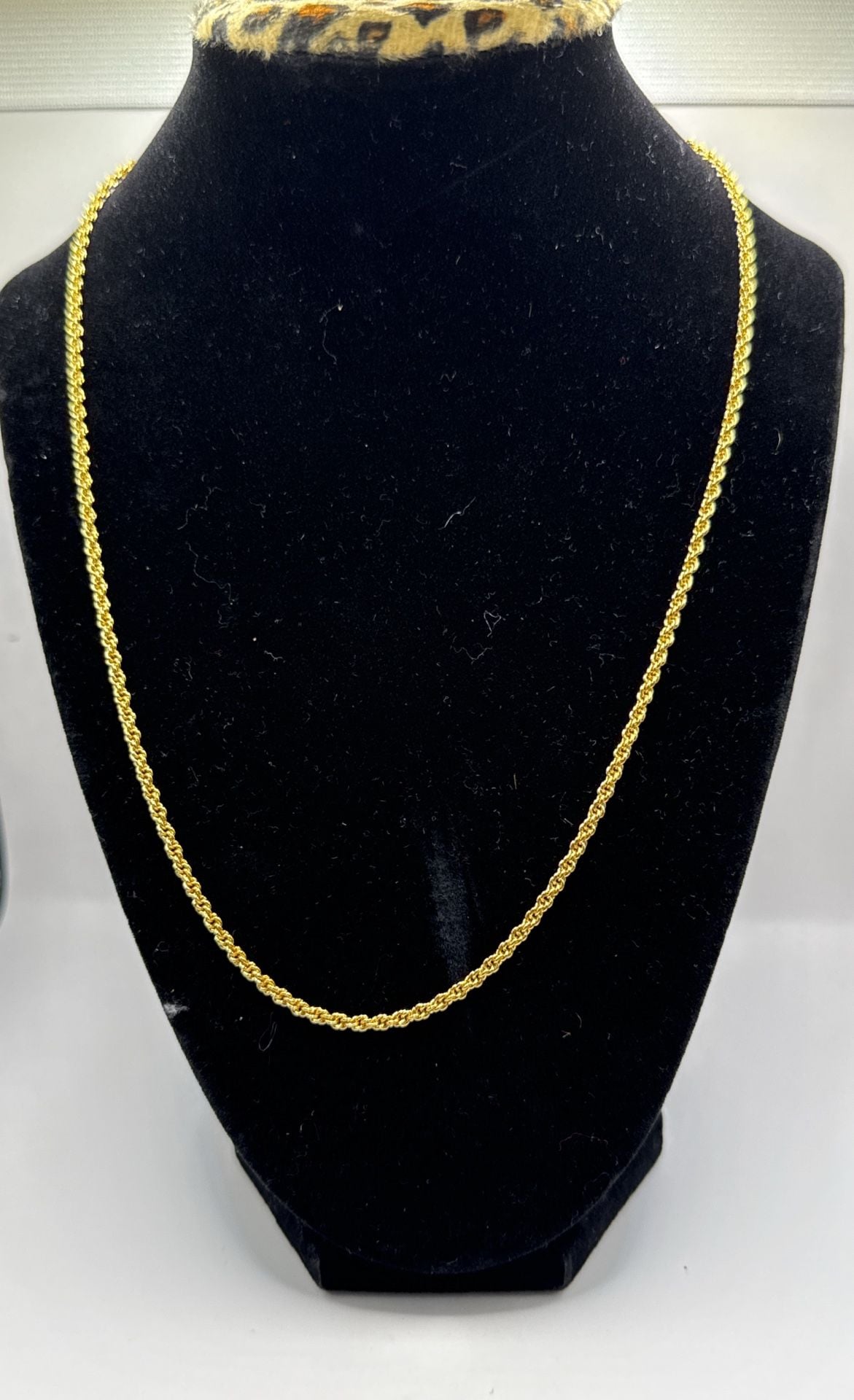 Gold Tone Rope Chain Necklace 21 Inch 6
