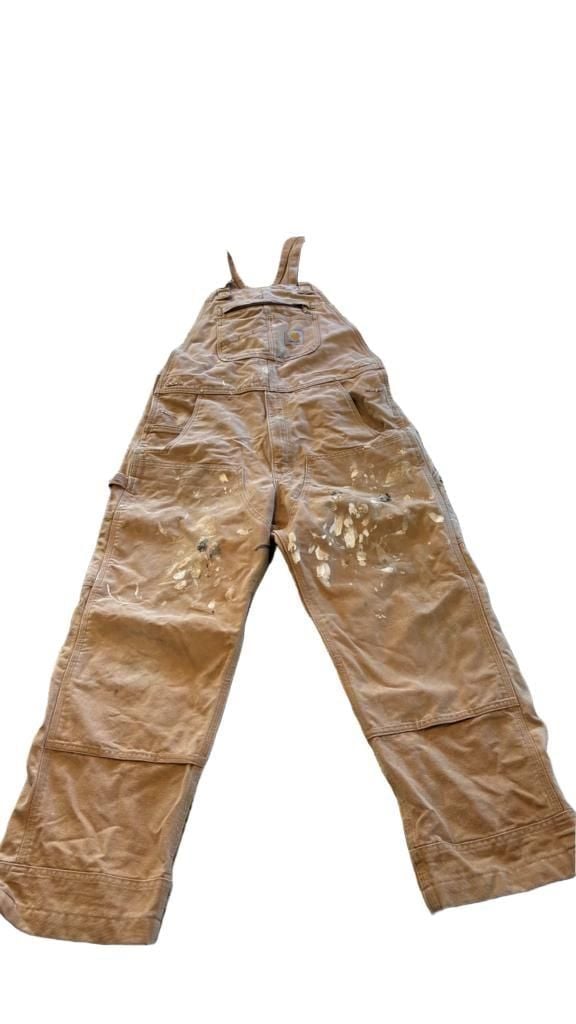 Carhartt R01-M Relaxed Fit Duck Bib Overalls 34x30 Brown 2