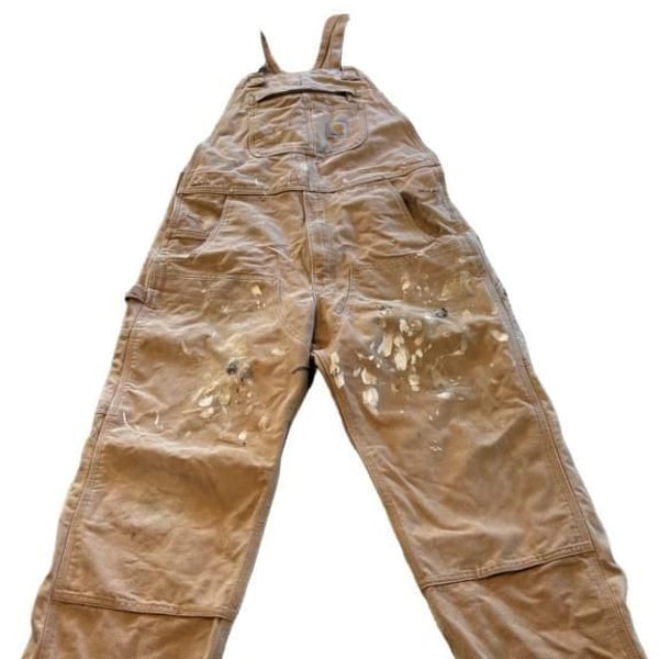 Carhartt R01-M Relaxed Fit Duck Bib Overalls 34x30 Brown