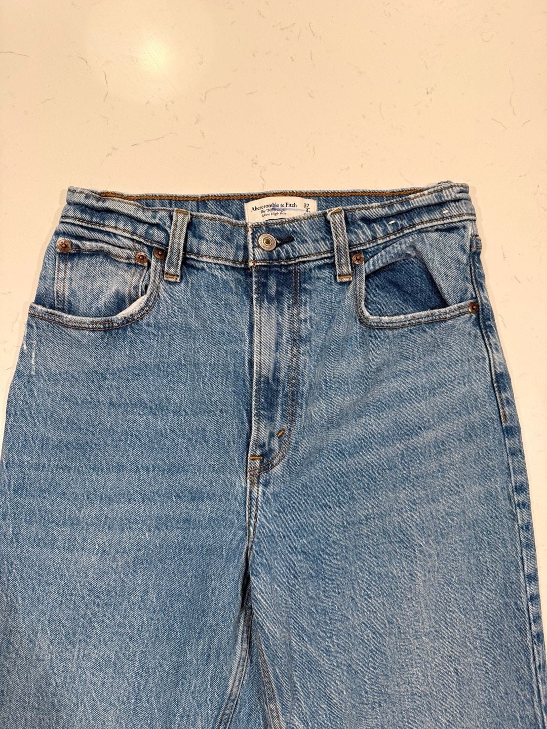 Abercrombie & Fitch The 90s Straight Ultra High Rise Jeans Size 27 4R 3