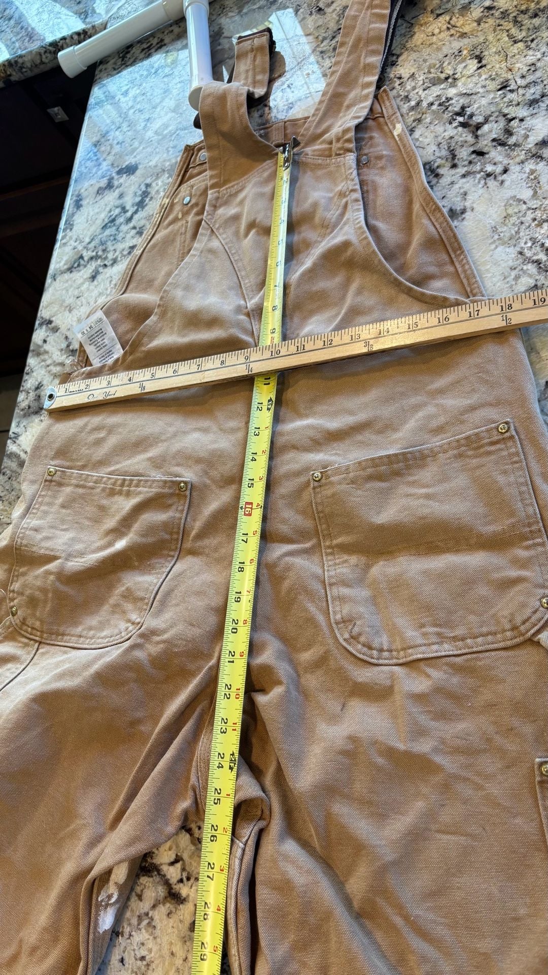 Carhartt R01-M Relaxed Fit Duck Bib Overalls 34x30 Brown 6