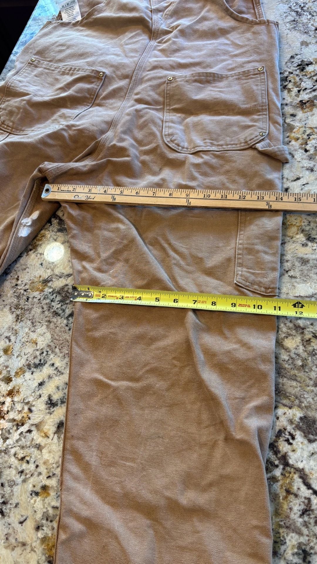 Carhartt R01-M Relaxed Fit Duck Bib Overalls 34x30 Brown 7