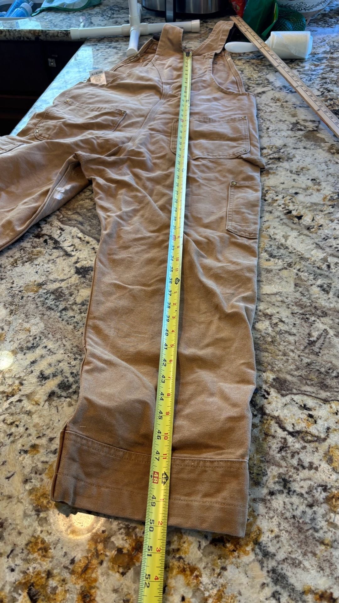 Carhartt R01-M Relaxed Fit Duck Bib Overalls 34x30 Brown 8