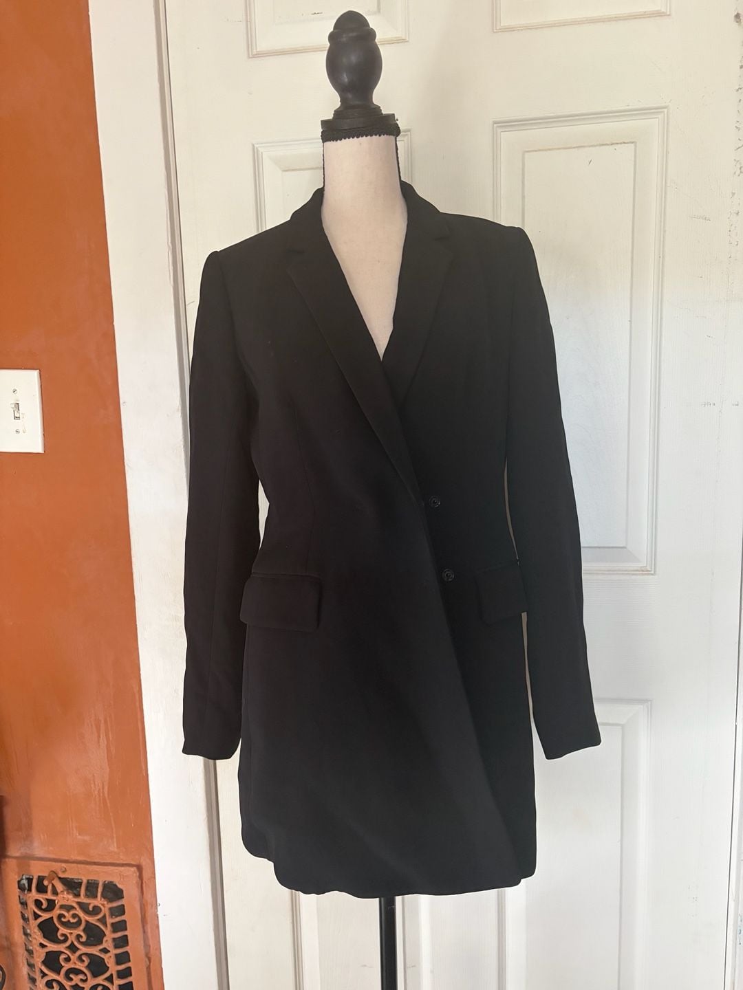 SuiStudio Black Blazer Dress Size 6 Double Breasted Mini Dress 2