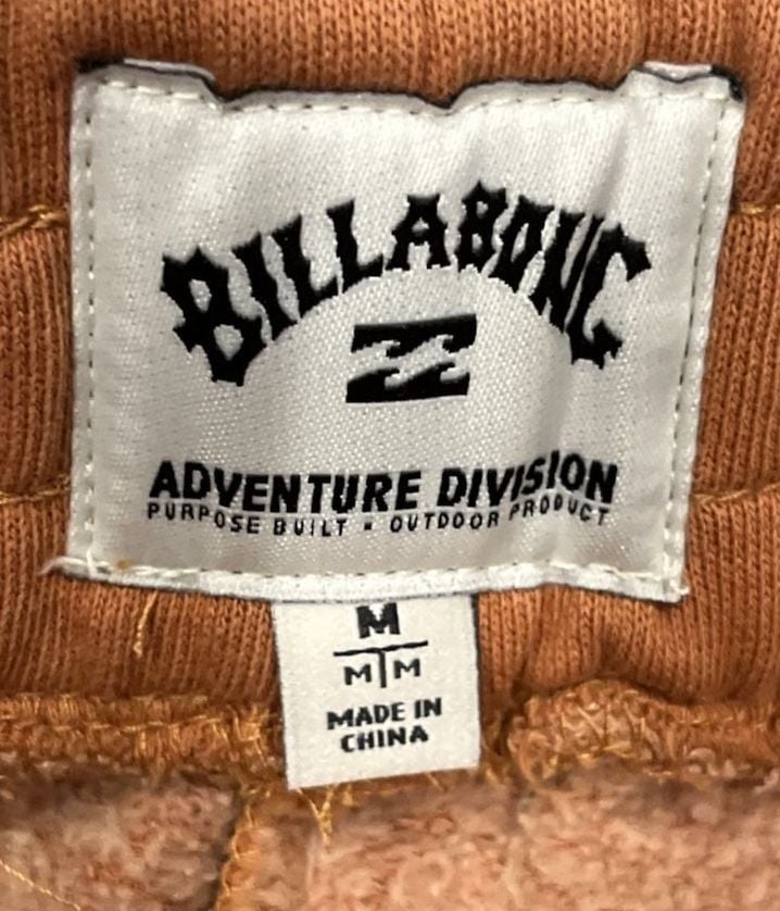 Billabong Adventure Division Organic Sweatpants Size M Orange Joggers 5