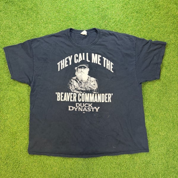 Duck Dynasty Beaver Commander T-Shirt Black Size Large