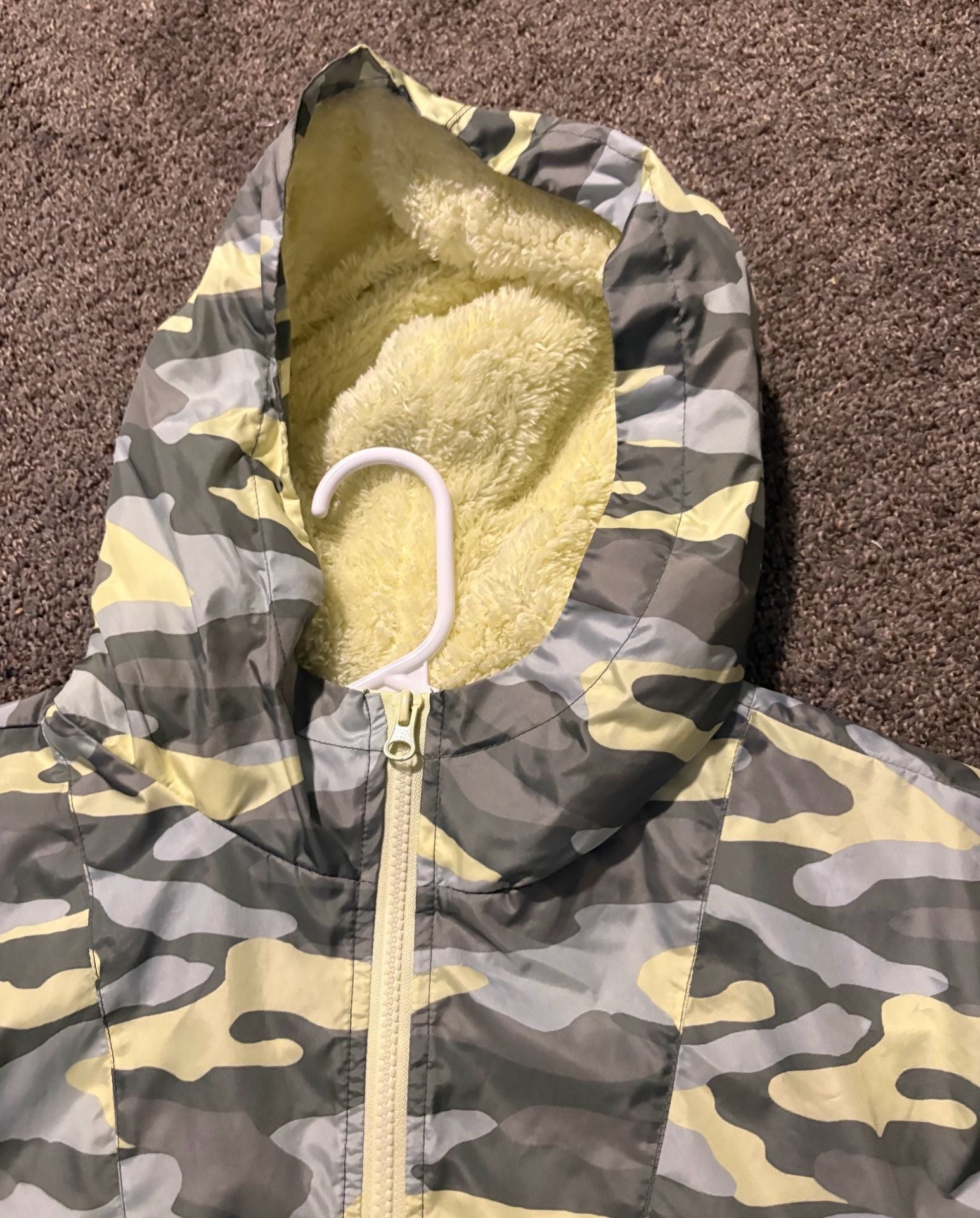 Flirtitude Active Women's Size largeRain Coat Hoodie 1/2 Zip Camouflage Jacket 5