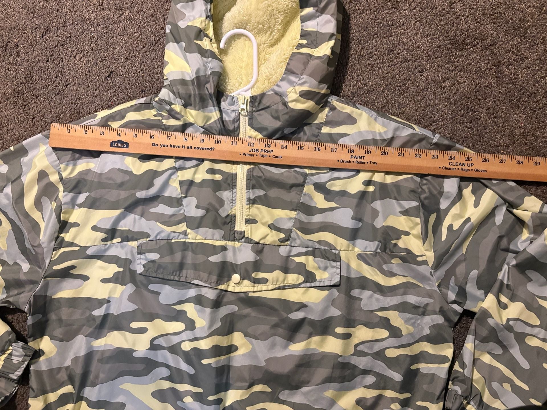 Flirtitude Active Women's Size largeRain Coat Hoodie 1/2 Zip Camouflage Jacket 7