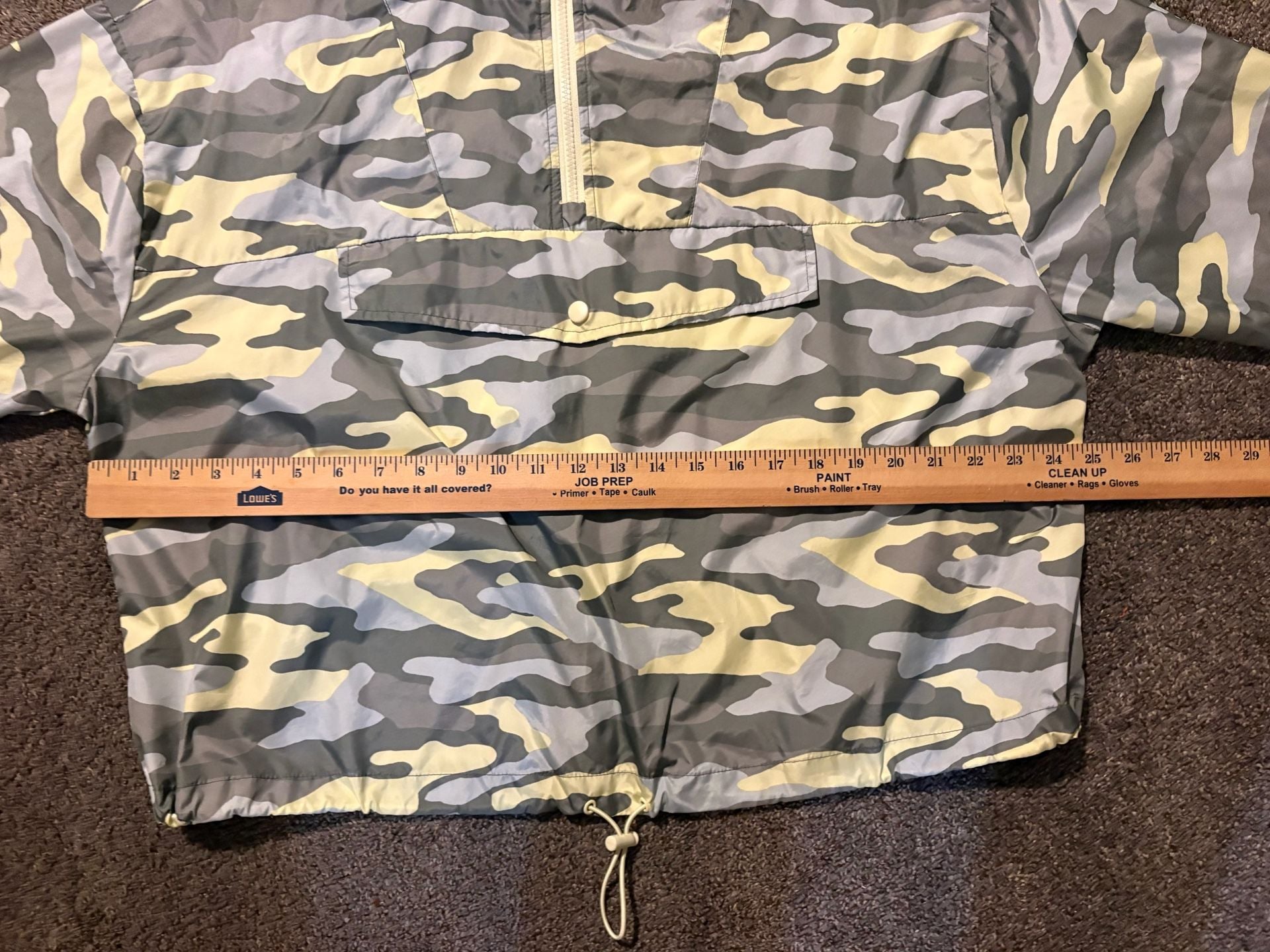 Flirtitude Active Women's Size largeRain Coat Hoodie 1/2 Zip Camouflage Jacket 9