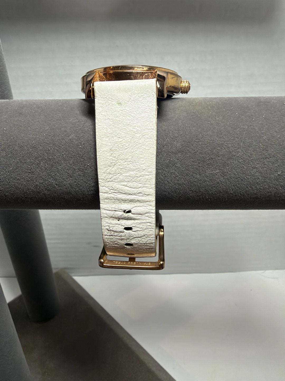 DKNY NY8827 Park Avenue White Dial White Leather Strap Women's Watch 7