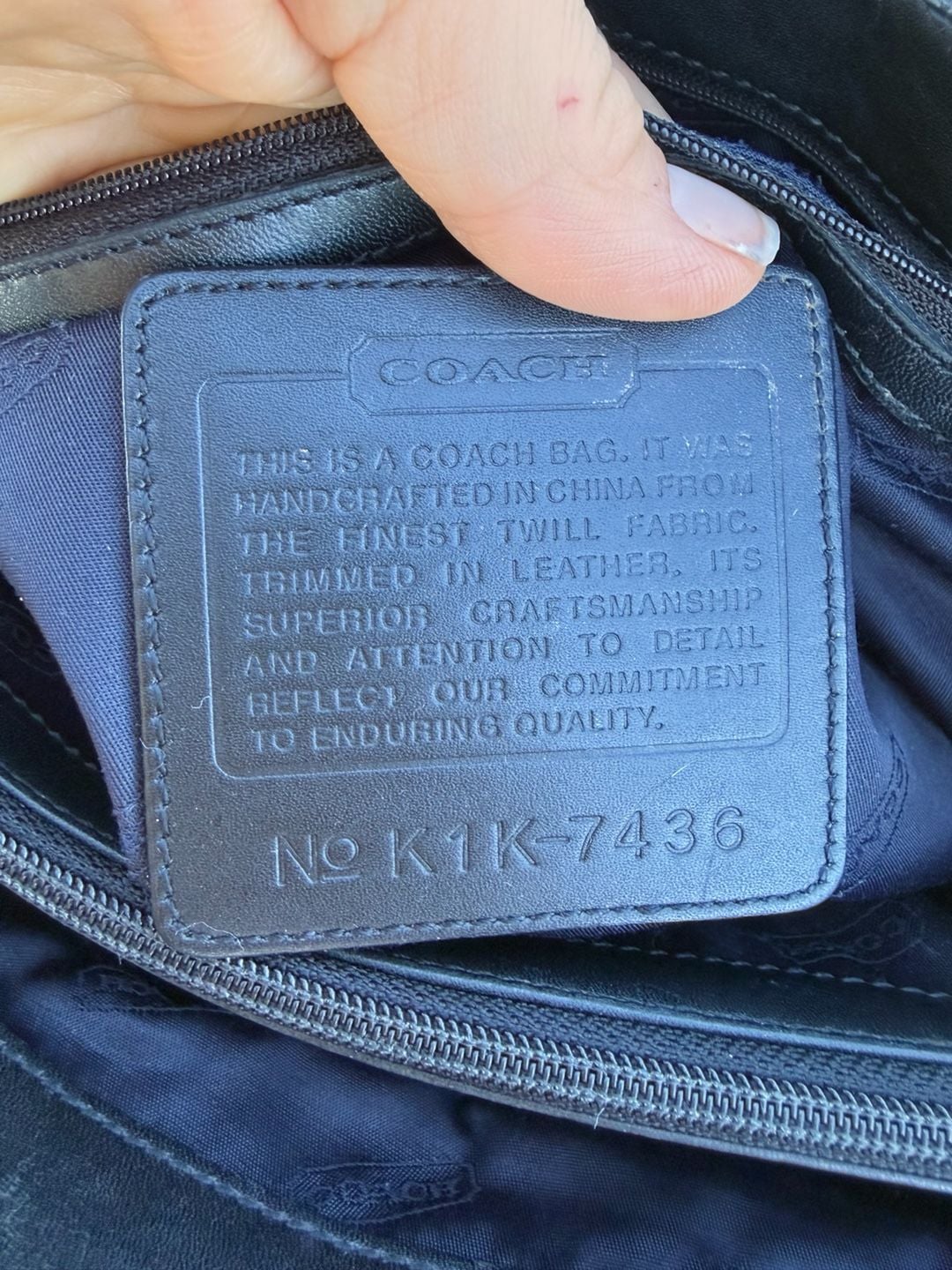 Vintage Y2K 2001 Coach Mercer 7436 Black Nylon Leather Satchel Crossbody 5