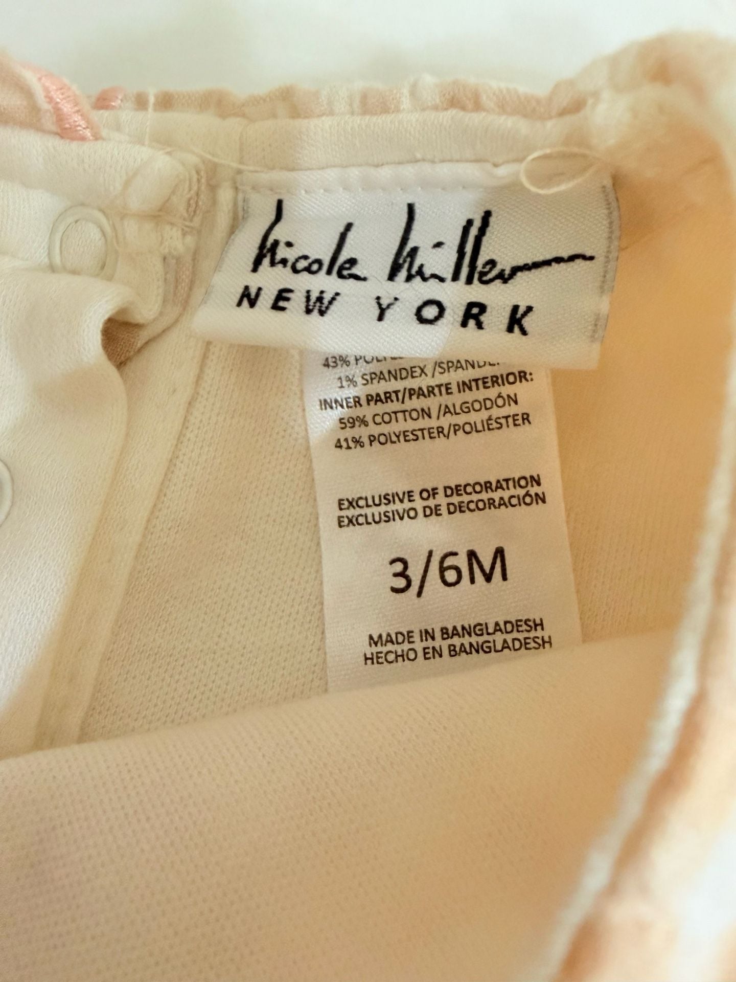 Nicole Miller Gingham 3/6M Dress 6