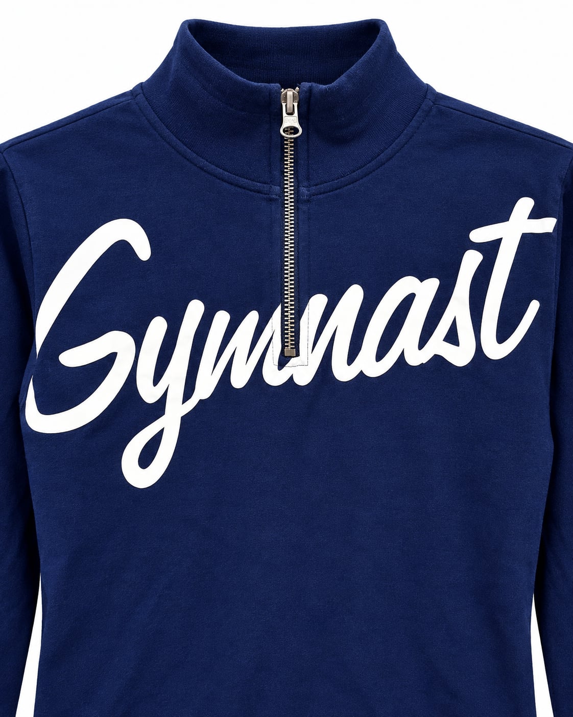 Justice Active Girls Size 10 Navy “Gymnast” Quarter Zip Pullover 4