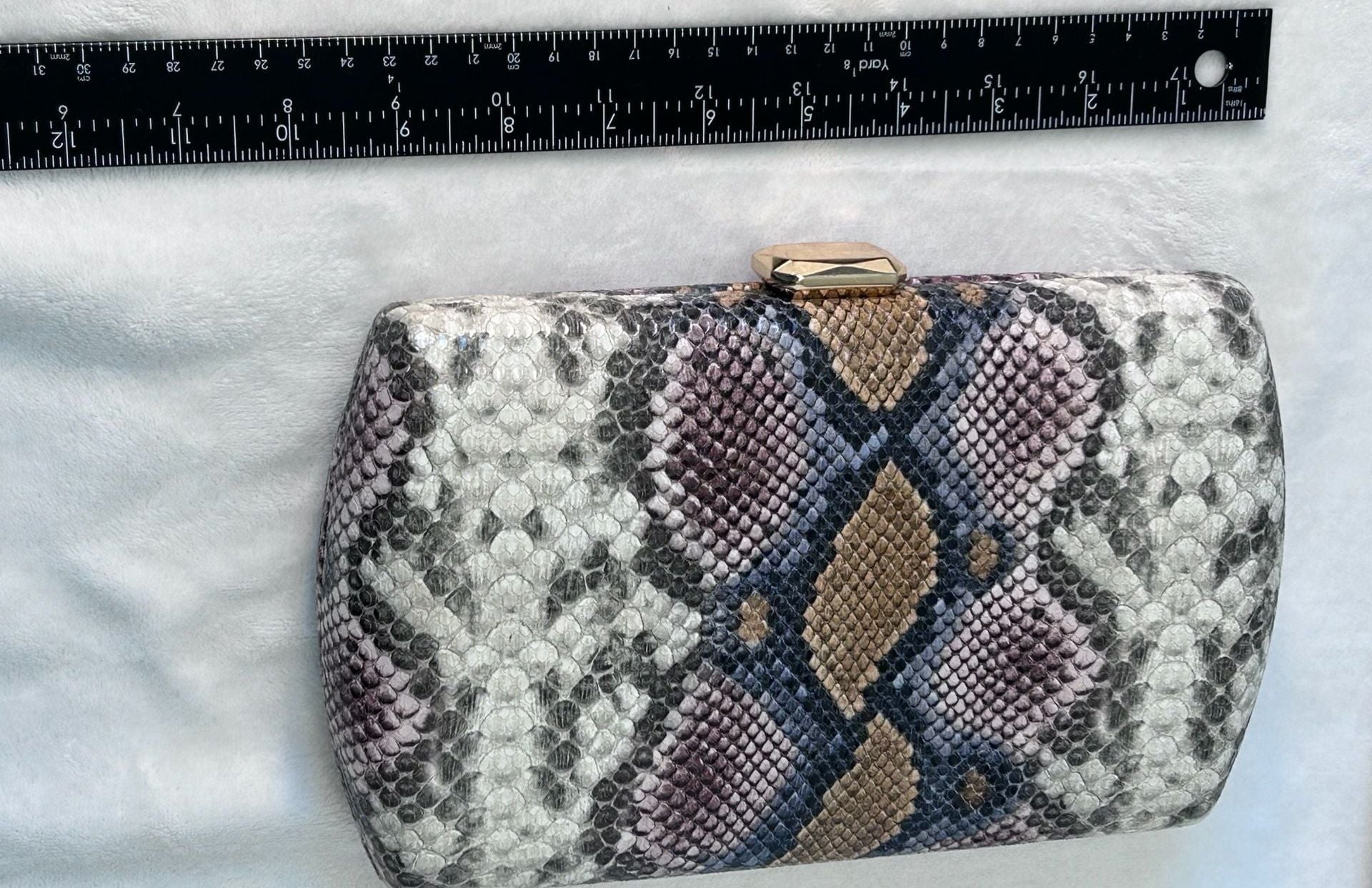 Urban Expressions Emilia Snake Clutch Multicolor Vegan Leather 6