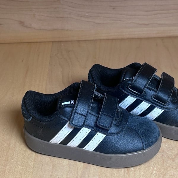 Adidas VL Court 3.0 CF I Toddler Black White Sneakers