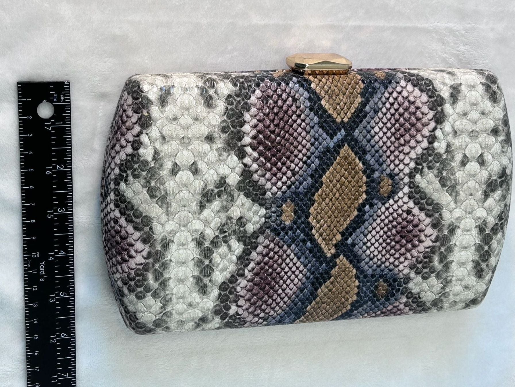 Urban Expressions Emilia Snake Clutch Multicolor Vegan Leather 8