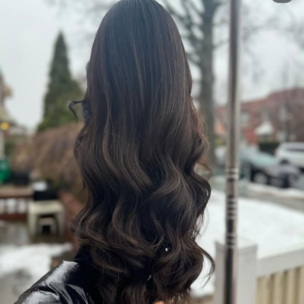 Irene Wigs Divine Luxe Lace Top Wig Dark Brown with Caramel Highlights