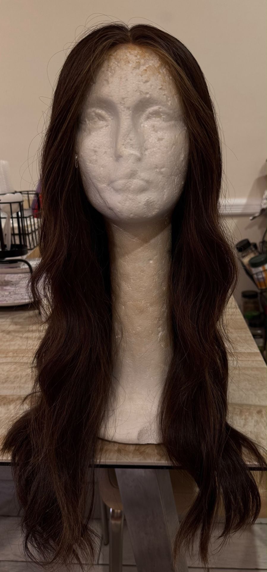 Irene Wigs Divine Luxe Lace Top Wig Dark Brown with Caramel Highlights 8