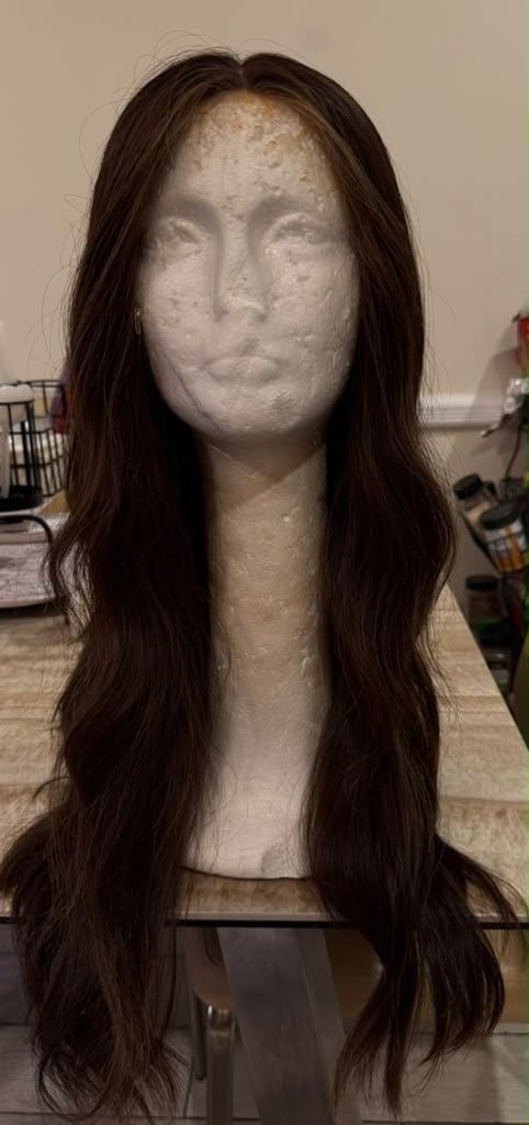 Irene Wigs Divine Luxe Lace Top Wig Dark Brown with Caramel Highlights 16