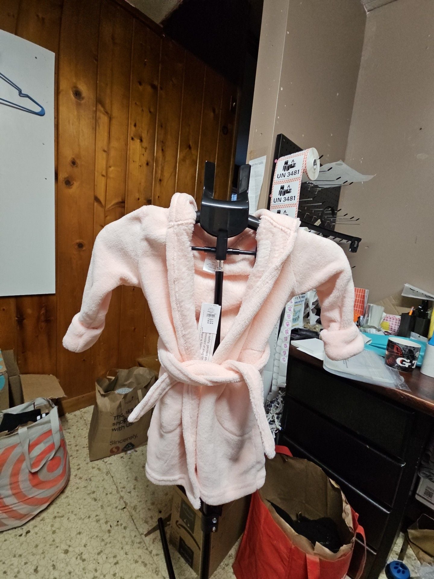 (531) Baby Gap Hooded Robe Size 3 Years Pink 2