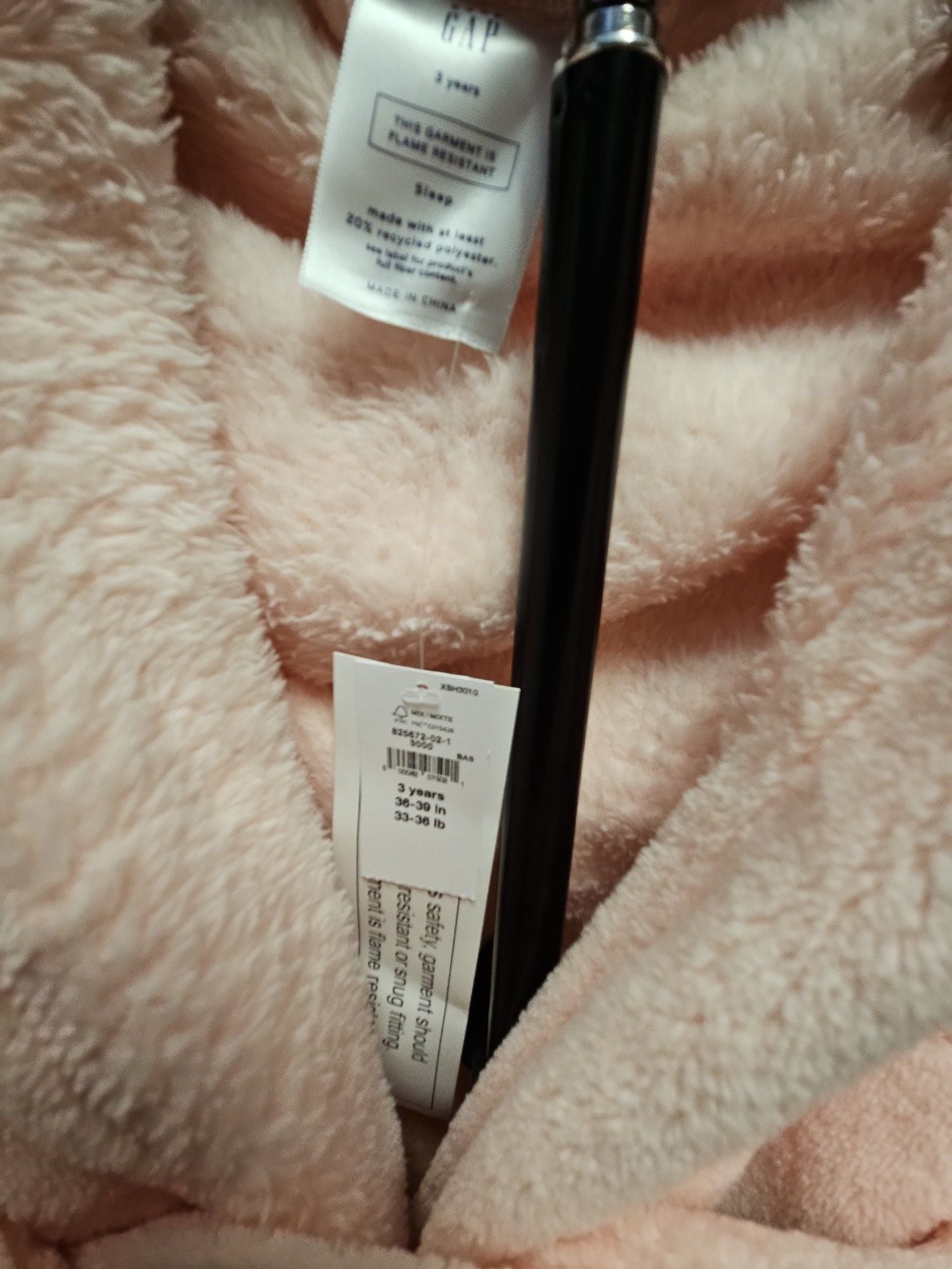 (531) Baby Gap Hooded Robe Size 3 Years Pink 4