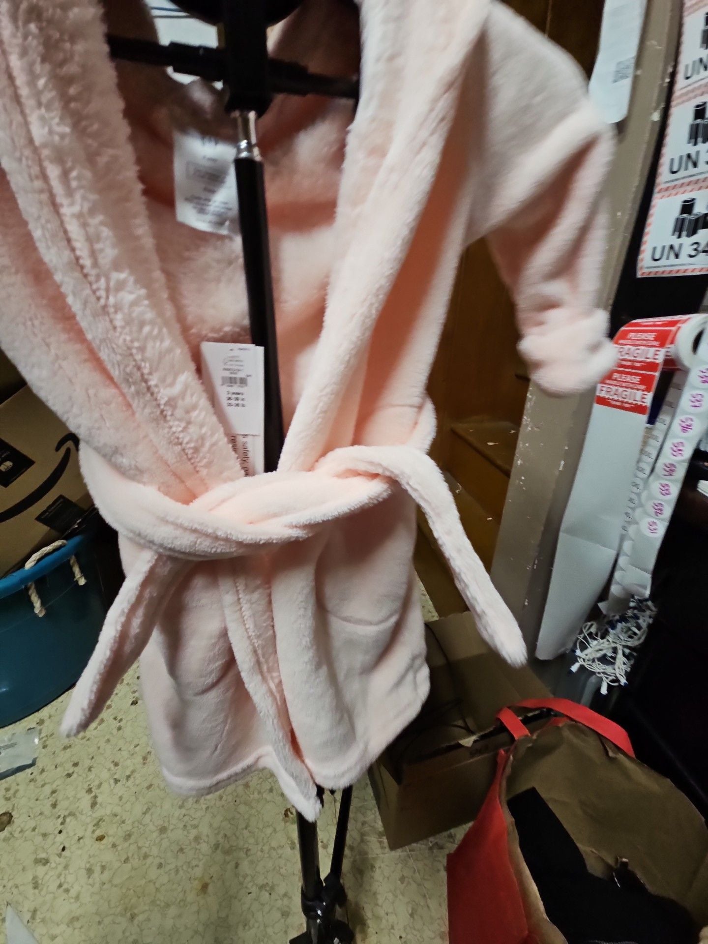 (531) Baby Gap Hooded Robe Size 3 Years Pink 6