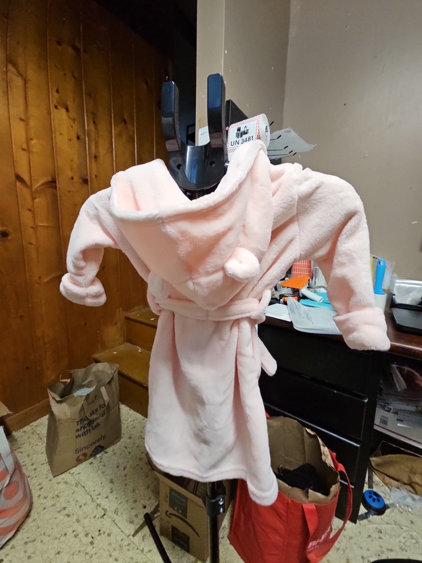 (531) Baby Gap Hooded Robe Size 3 Years Pink 7