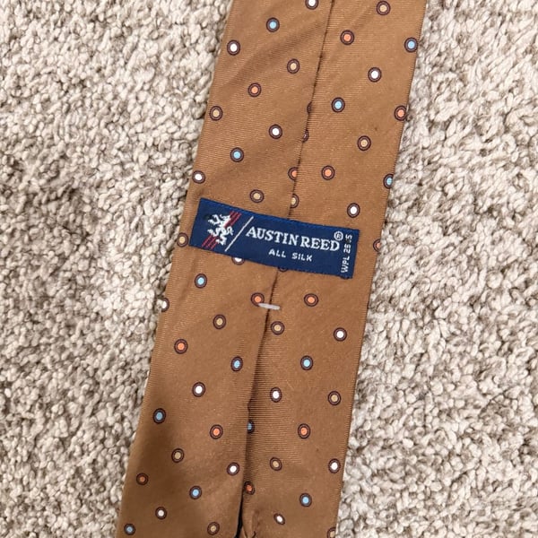 Austin Reed Brown Polka Dot Silk Necktie