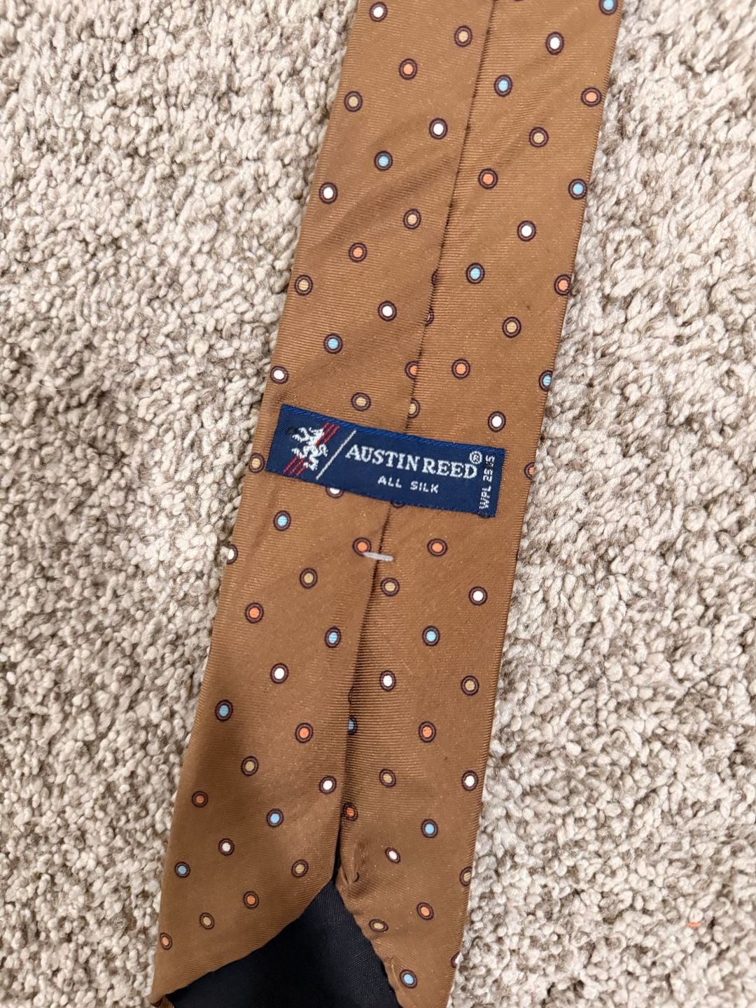 Austin Reed Brown Polka Dot Silk Necktie 4