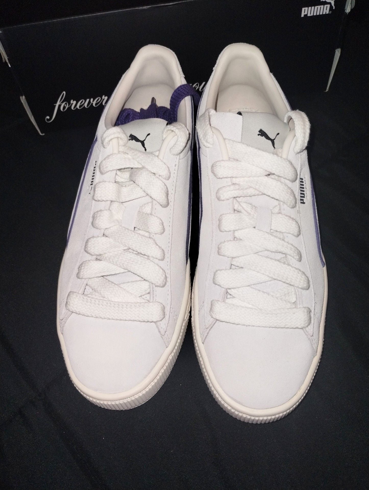 Puma Suede Lauren London Size 7 White Sneakers 3