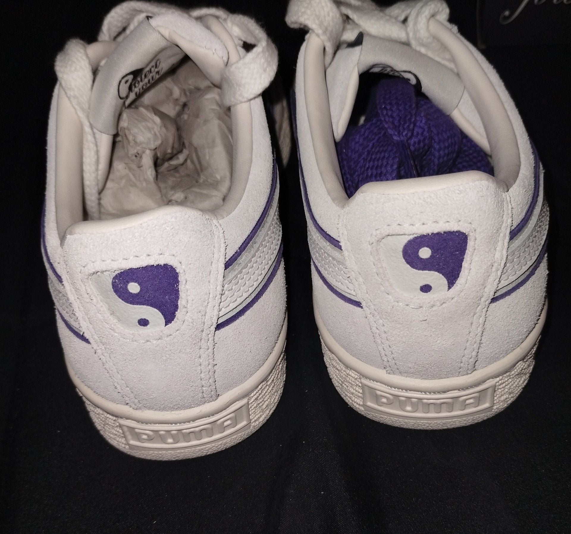 Puma Suede Lauren London Size 7 White Sneakers 6