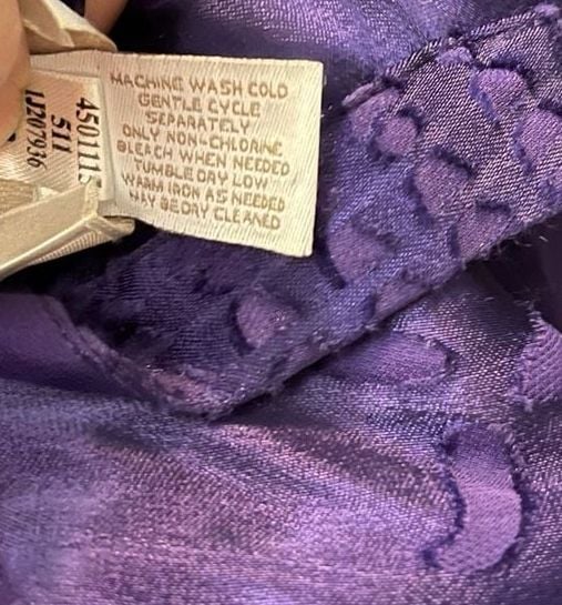Chicos Purple Silk Blend Paisley Devore Burnout Tunic Blouse Top Womens Size 0 7