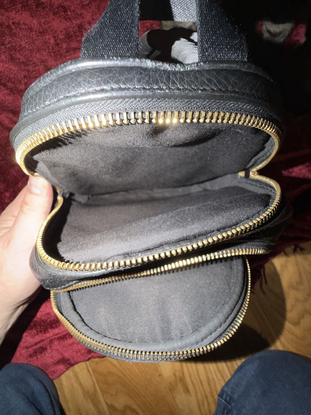 Coach Mini Court Backpack Black Pebbled Leather Gold Hardware 8