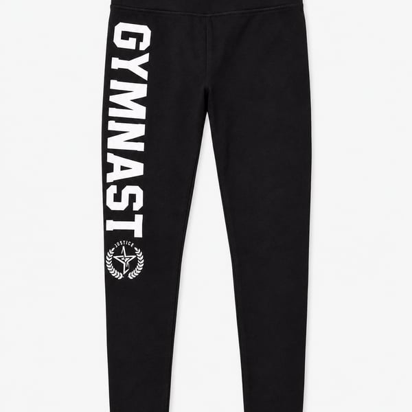 Justice Girls Size 10 Black “Gymnast” Leggings