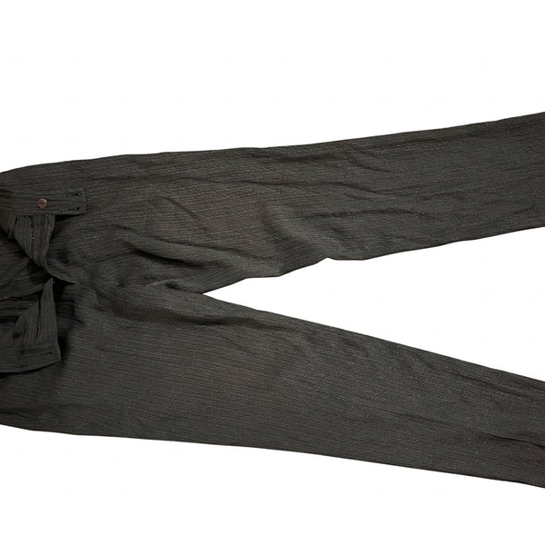 Bossini Striped Trousers Size 9 Black Gray Pinstripe Pants
