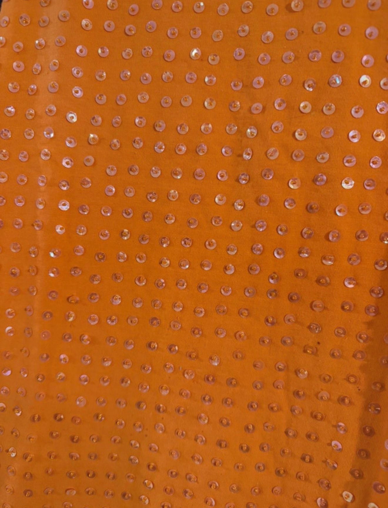 Tricot Orange Sequin Tank Top Size S 4
