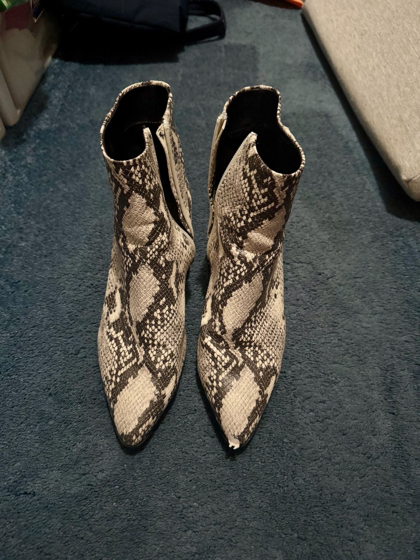 Madden Girl Snake Print Ankle Booties Size 8.5 3