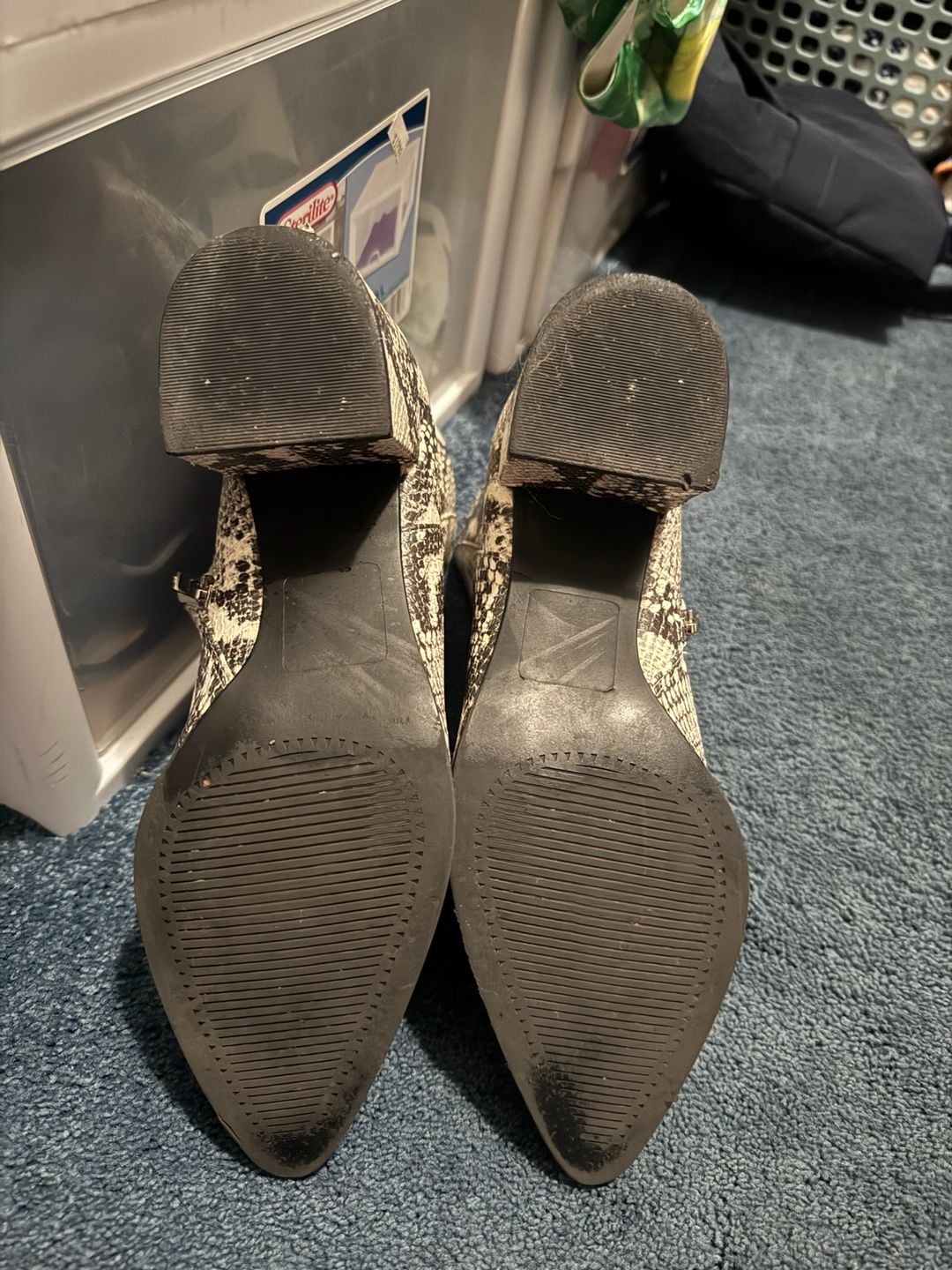 Madden Girl Snake Print Ankle Booties Size 8.5 5