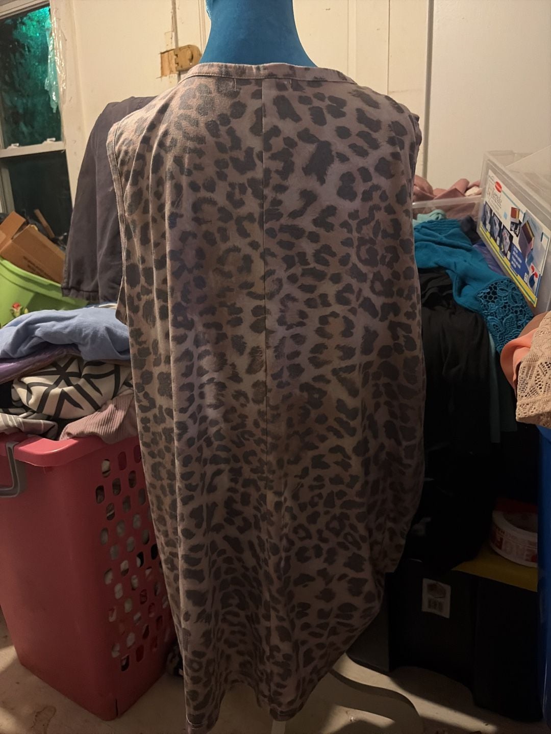 Glitzy girlz 2XL leopard print sleeveless blouse 3