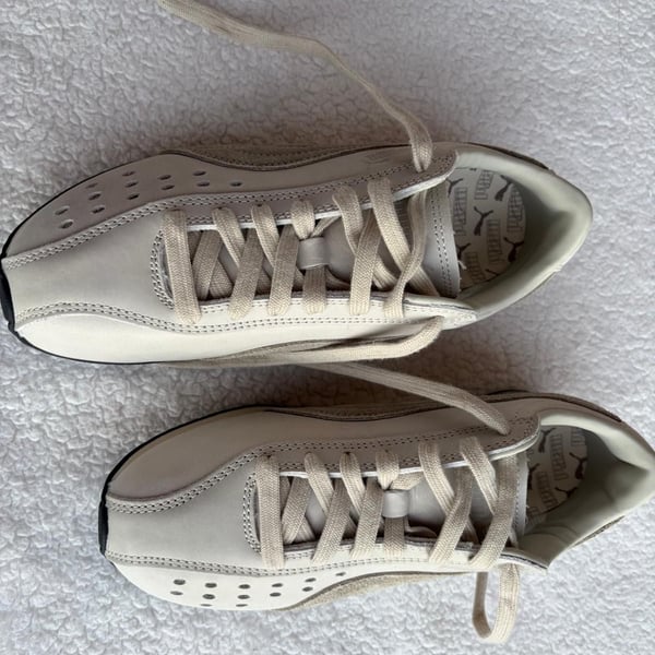 Puma Sprint Premium Sneakers Size 5.5 Beige Desert Dust