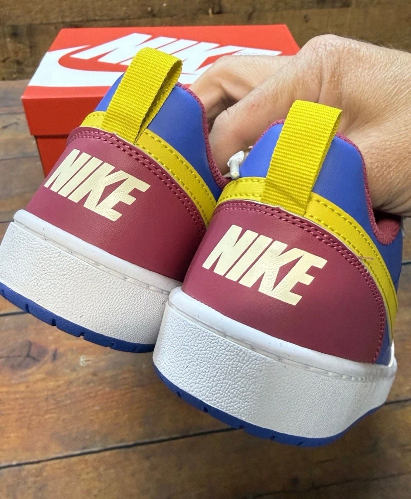 Nike Court Borough Low Recraft Size 6.5Y Sweet Beet Bright Citron 6