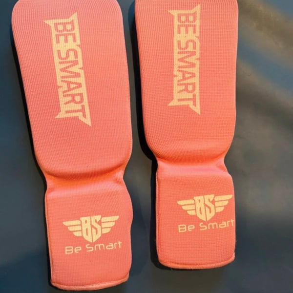 Be Smart Shin Instep Pads Size 2XS Pink MMA Muay Thai Kick Boxing