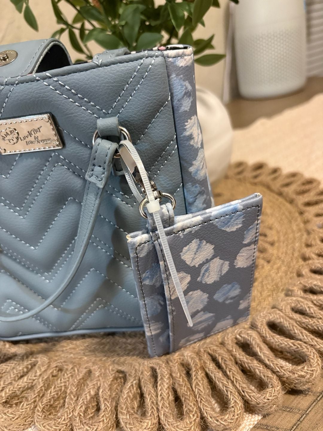 Luv Betsey by Betsey Johnson Blue Quilted Crossbody Bag 3